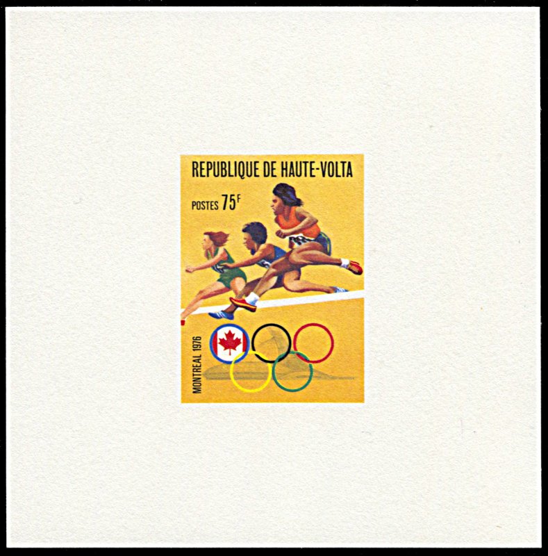 Upper Volta 390-392,C231-C232,MNH,Montreal Olympics 5 proof cards