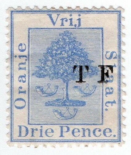 (I.B) Orange Free State Telegraphs : 3d Ultramarine (setting 1)