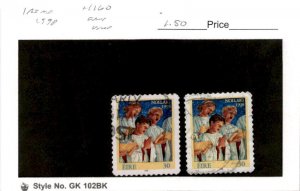 Ireland, Postage Stamp, #1160 (2 Ea) Used, 1998 Christmas (AB)