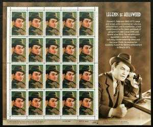 2000 Scott #3446, 33¢, EDWARD G ROBINSON - HOLLYWOOD - Sheet of 20 - Mint NH