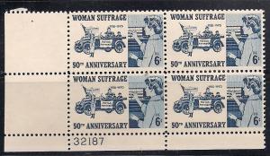 Plt Blk Sc# 1406 Women's Suffrage MNH #32187 LL