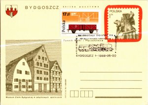 Poland, Worldwide Government Postal Card, Trains