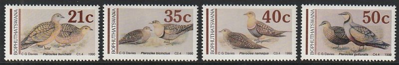 1990 South Africa - Bophuthatswana - Sc 244-7 - MNH VF-4 singles- Sandgrouses