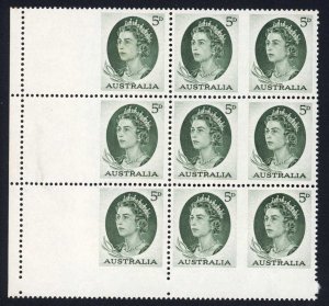 Australia BW400bc Block of 9 imperf at left cat NZ Dollars 45