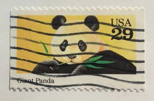 USA 1992 Scott 2706 used - 29c, Wild animals, Giant Panda