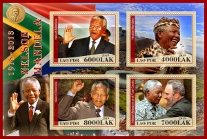 Stamps. Famous people. Nelson Mandela 2019 year 1+1 sheets perforated