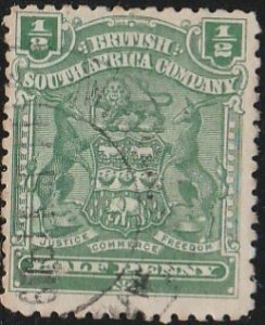 Rhodesia, #59 Used From 1898-1908,  CV-$3.25