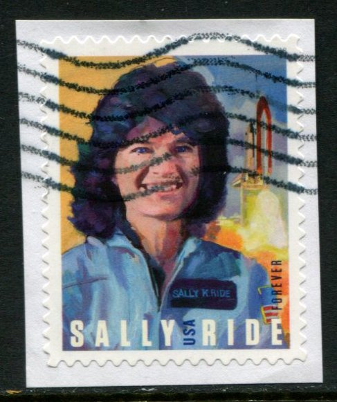 5283 US (50c) Sally Ride SA,  used on paper