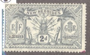 New Hebrides- British, Sc #19, MH, see LR corner