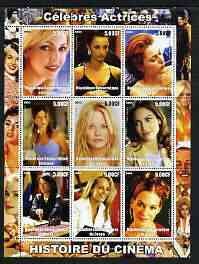 CONGO KINSHASA - 2003 - History of Cinema #6 - Perf 9v Sheet - MNH-Private Issue