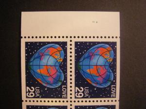 Scott 2536a, 29c Earth Love, UNFOLDED Pane of 10, PL#1112, MNH Booklet Beauty