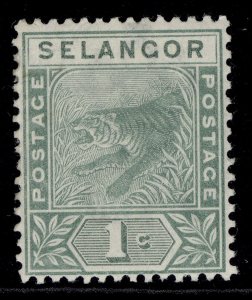 MALAYSIA - Selangor QV SG49, 1c green, M MINT.