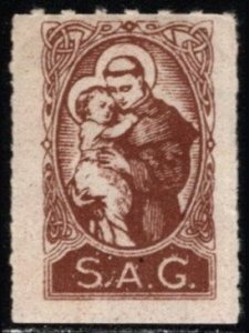 Vintage US Poster Stamp St. Anthony's Protection In Regard To Mail