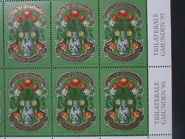 AUSTRIA 1995 SC#B362 STAMP DAY-OVERPRINT-TRILATERALE GMUNDEN'95- MH S/S VF