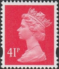 Great Britain 2000 Sc# MH267 41p Carmine Rose QEII Machin Head MNH-VF.