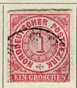 GERMANY; NORTH STATES 1868 early classic fine used 1gr. value