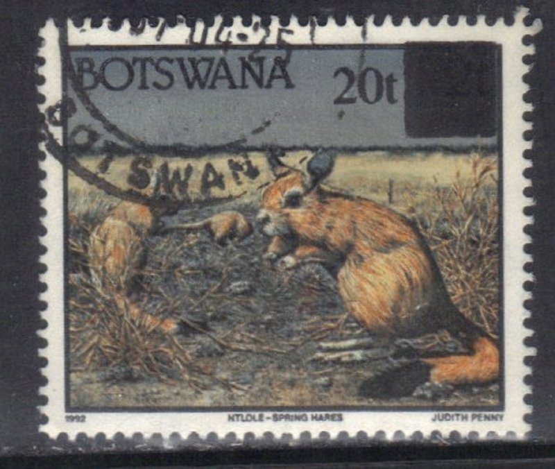 BOTSWANA SC# 595 **USED**  20t over 2t  1994-96    SEE SCAN