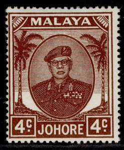MALAYSIA - Johore GVI SG136, 4c brown, M MINT.