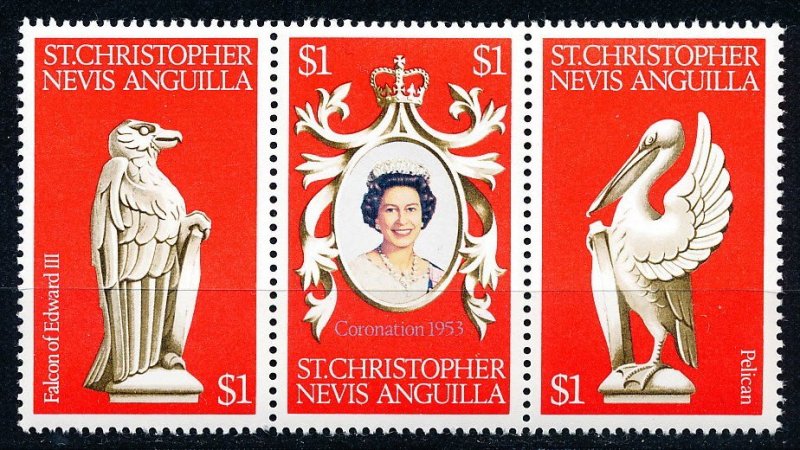 St Christopher #317 Strip of 3 MNH