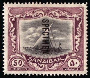 ZANZIBAR 1913 (SPECIMEN) SG260es