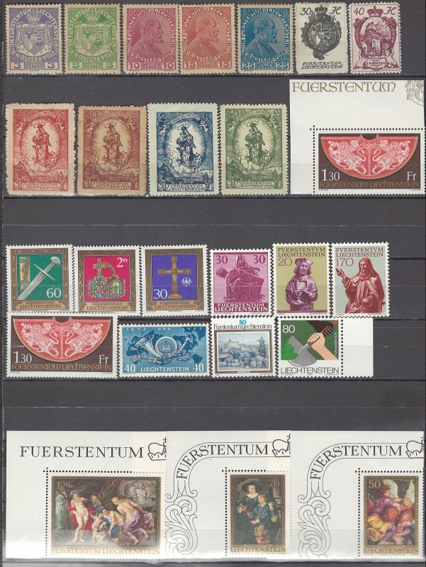 COLLECTION LOT OF #1121 LIECHTENSTEIN 25 MOSTLY MNH ST  1917+ CLEARANCE CV+$33