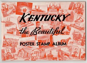 Cinderella Poster Stamps Kentucky the Beautiful 25-Stamp Sheet & Album, New MNH 