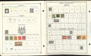 Schleswig - Germany Stamp Collection on 2 Scott & Minkus Pages, 1920 (BB)