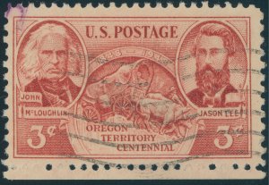 US 964 Oregon Territory Issue; Used -- See details and scan