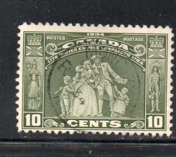 Canada Sc  209 1934 United Empire Loyalists stamp used