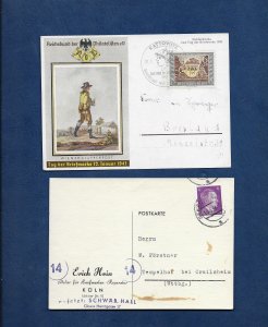 GERMANY 1940's COVERS & Cards -Special cancels