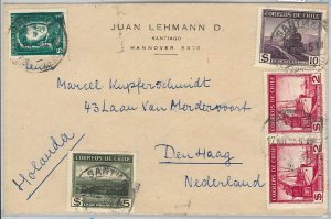 62258 - CHILE - POSTAL HISTORY - COVER to THE NETHERLANDS 1955 - TRAINS