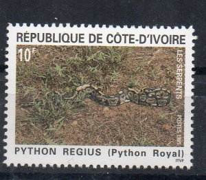 IVORY COAST - 1995 - SNAKES - PYTHON REGIUS - 10 F -