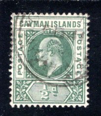 Cayman Islands #3   XF, Used, WM 2, CV $30.00   ......   1250003