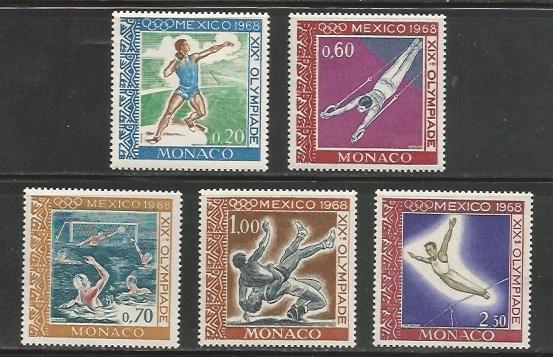 Monaco MNH sc# 676-81 Olympics 2014CV $2.85