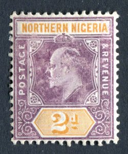 Northern Nigeria 1905 KEVII. 2d dull purple & yellow. Mint. LH. Chalk. SG22b.