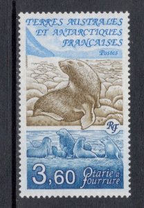 FRENCH ANTARCTIC 1991 Sea Lions; Scott 162, Yvert 159; MNH