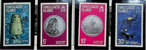 TURKS & CAICOS ISL. Sc 259-62+262a NH SET+S/S OF 1973 - TREASURE HUNTING