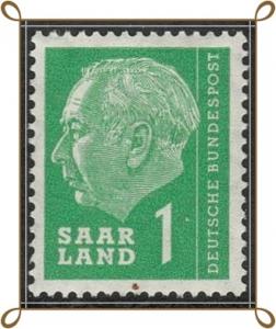 Saar #263-Pres.Heuss-1957-MH-(Sa)