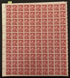 1039 Theodore Roosevelt MNH Sheet Liberty Series 1955