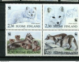 Finland 1993 Sc 907 Block of 4 WWF MNH 11397