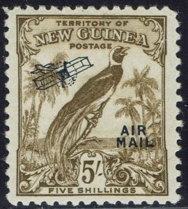 NEW GUINEA 1932 UNDATED BIRD AIRMAIL 5/-