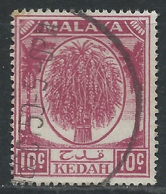 Kedah 1950 - 10c Rice Sheaf - SG82 used
