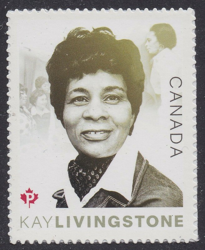 Canada 3085 Black History Month Kay Livingstone 'P' single (1 stamp) MNH 2018