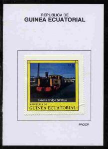 Equatorial Guinea 1977 Locomotives 8EK Devil's Bridge (Wa...