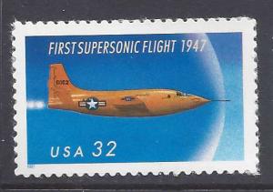 3173 Catalog # First Supersonic Flight 50th Anniversary 32 Cent Single Stamp