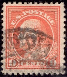 US Stamp #509 9 Cent Franklin Used SCV $1.60