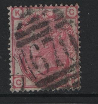 GREAT BRITAIN, 61, USED, PLATE 20, 1873-80, Queen Victoria