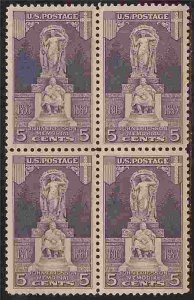 US Stamp - 1926 Ericsson Memorial - 4 Stamp Block MNH Scott #628
