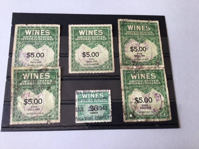 United States Wines revenue  used  stamps Ref 64567