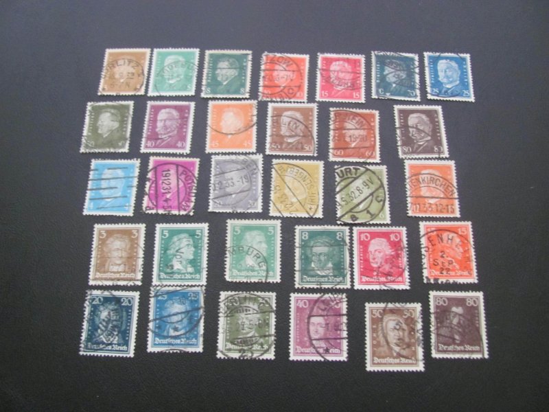 GERMANY 1926-31 USED 2 SETS+ XF BEAUTIFULLY PUT TOGETHER BY COLLECTOR 70E (116)